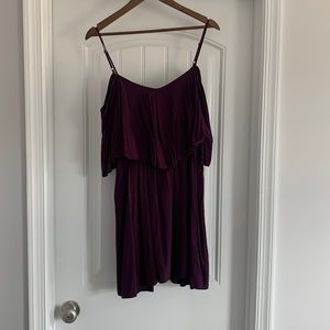 Size M maroon off the shoulder mini dress. Express brand.
